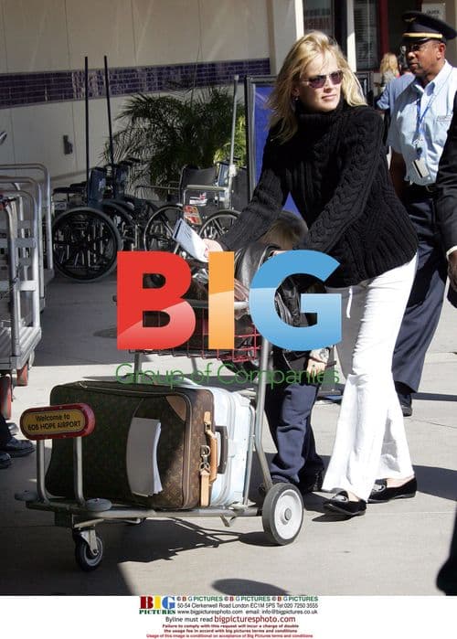 Sharon Stone and son Roan at Burbank airport