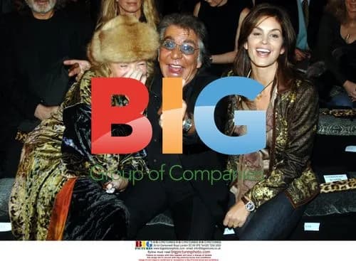 Cindy Crawford, Marta Marzotto with Roberto Cavalli
