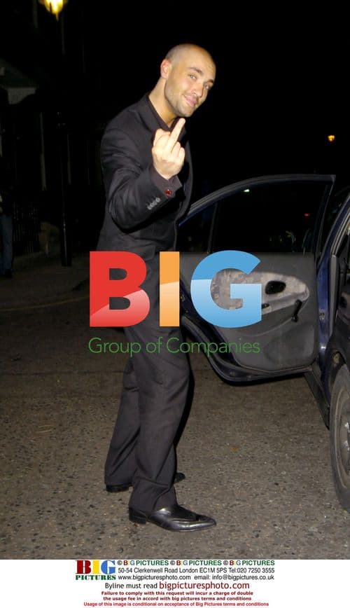 Calum Best leaving Miss Great Britain 2006