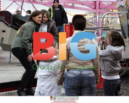 Kerry Katona and Mark Croft at Warrington funfair