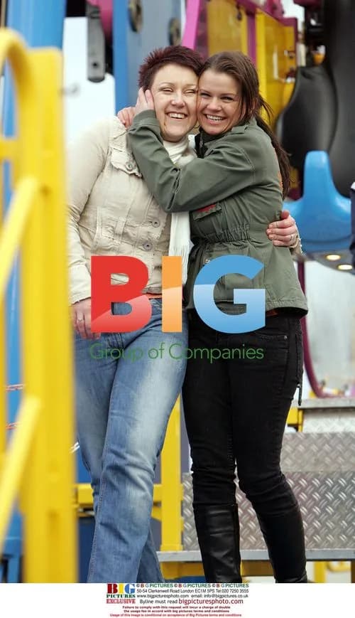 Kerry Katona and Mark Croft at funfair