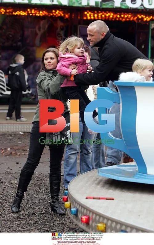 Kerry Katona and Mark Croft at Warrington funfair