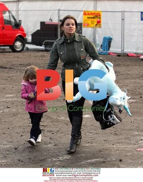 Kerry Katona and Mark Croft hit funfair in Warrington
