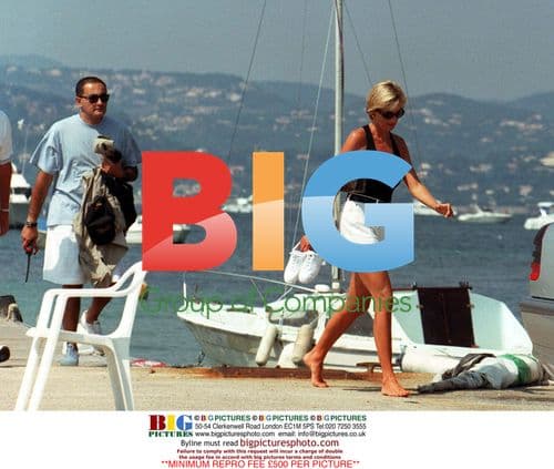 Princess Diana and Dodi Fayed on holiday in St Tropez