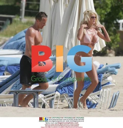 Victoria Silvstedt on Caribbean Beach