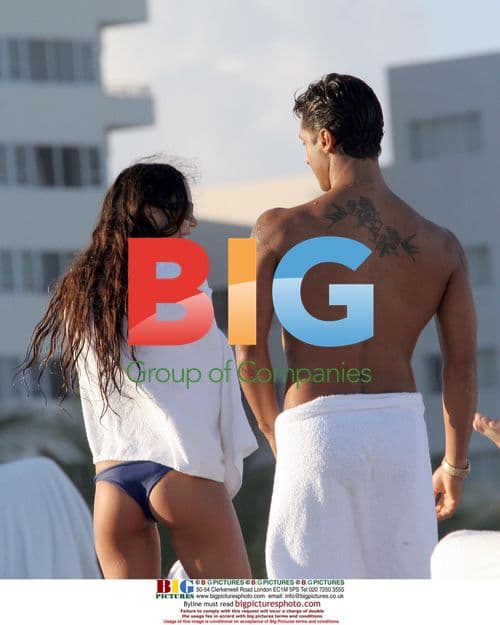 Nina Moric and Fabrizio Corona, Miami Beach