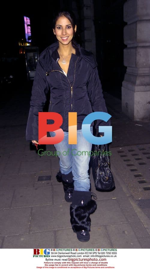 Glamour model Leilani leaving London night-spot