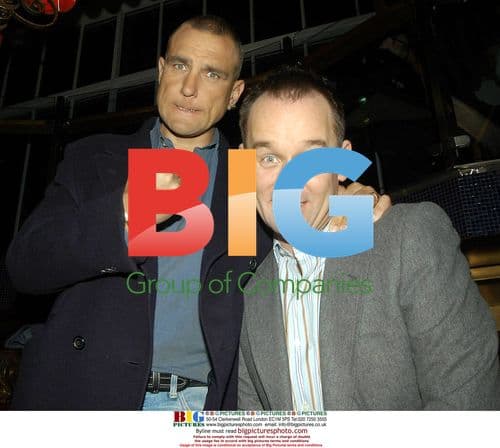 Vinnie Jones and Brendan Courtney arrive for TV chat show