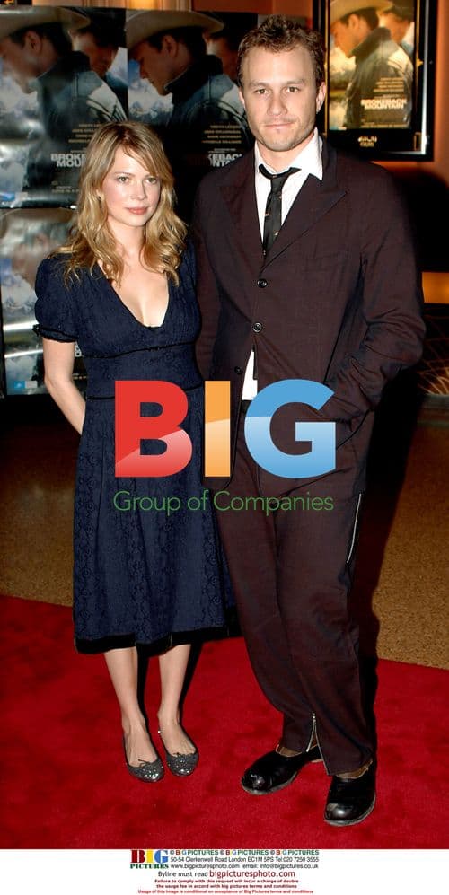 Heath Ledger and Michelle Williams at Brokeback Mountain Premiere