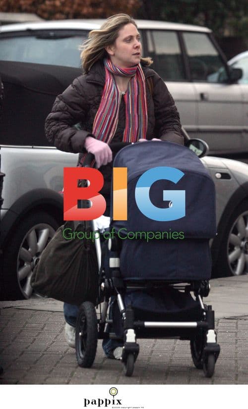 Kerrie Taylor out with baby in North London