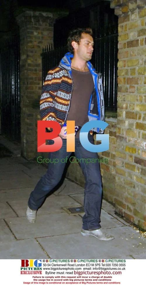 Jude Law Snacking Alone in London