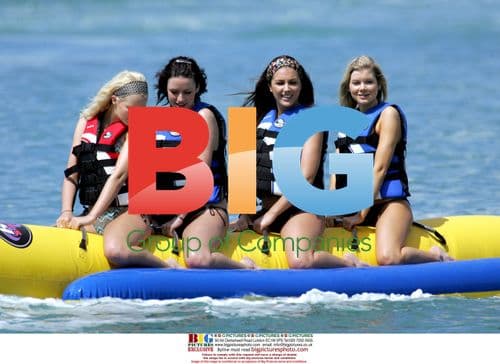 Glamour Girls on Banana Boat in Caribbean