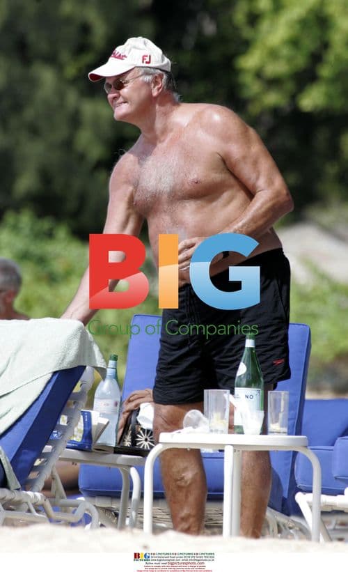 Football Pundit Ron Atkinson on Barbados Beach