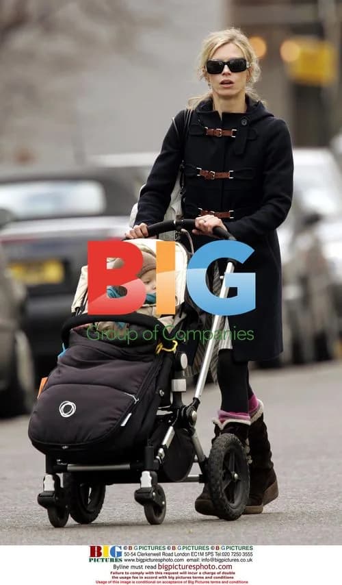Model Laura Bailey out with son in Notting Hill