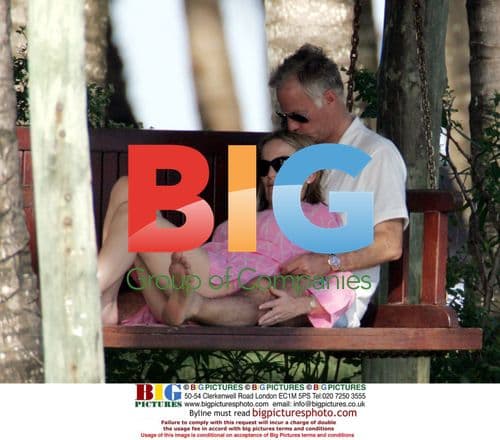 Mark Thatcher and Lady Jane Francis Russell on holiday