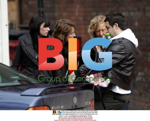 Lucy Pargeter and partner with baby