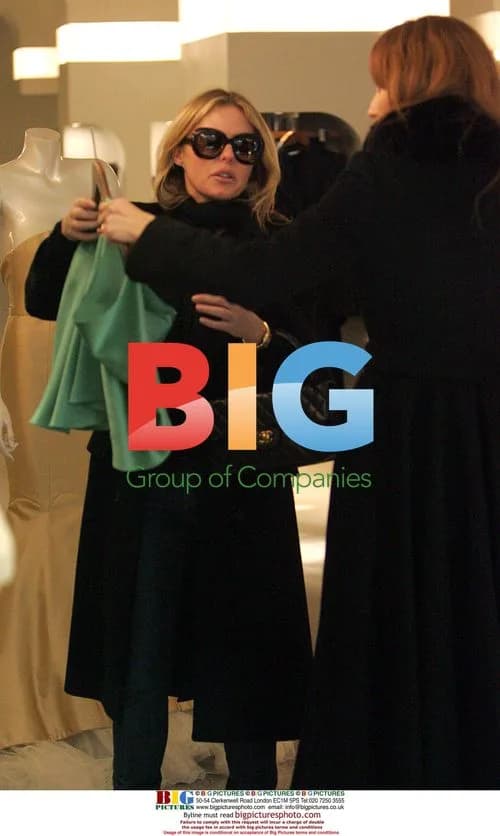 Patsy Kensit and friend shopping in Mayfair