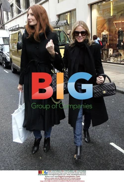Patsy Kensit and friend shopping in Mayfair