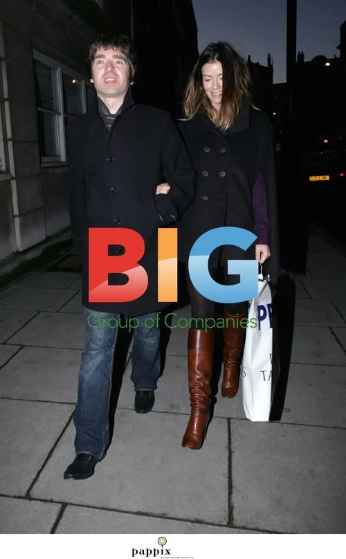 Noel Gallagher and girlfriend Sara MacDonald run errands