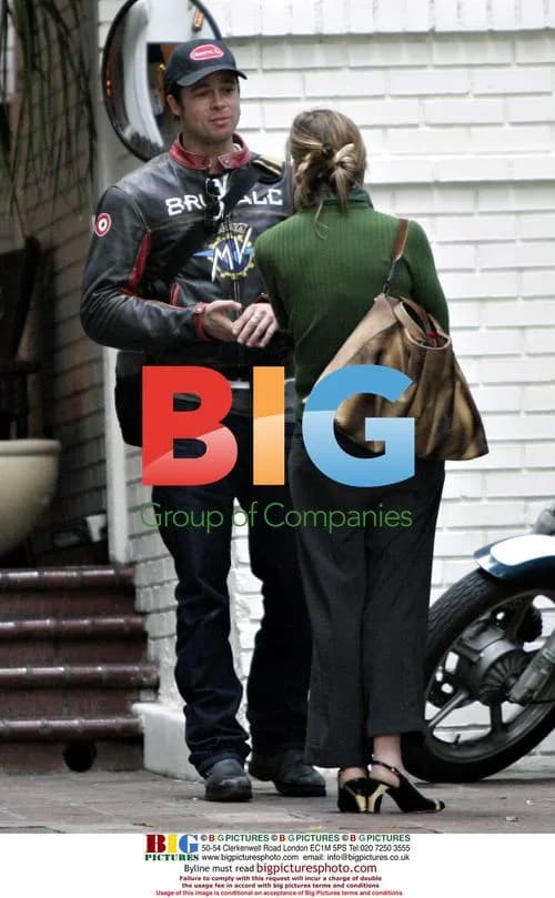 Brad Pitt Smiles Outside Chateau Marmont