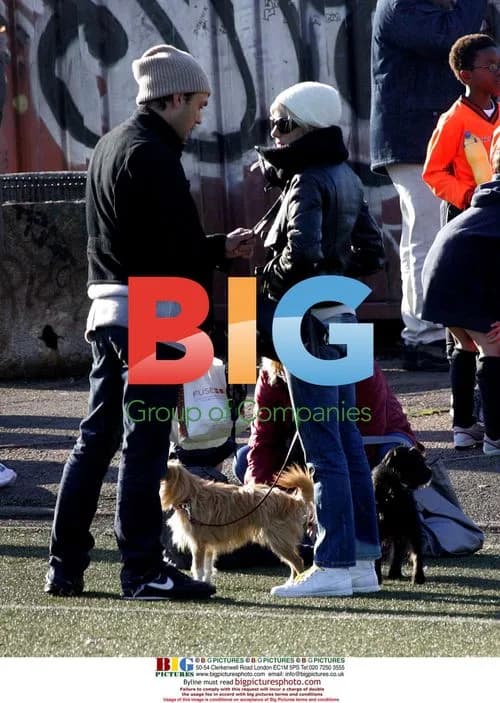 Jude Law and Sienna Miller with kids in North London