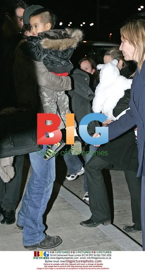 Brad Pitt and Angelina Jolie Depart LAX with Kids