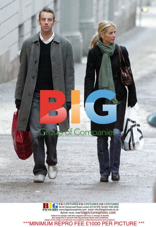 Ulrika Jonsson and boyfriend shopping in Stockholm