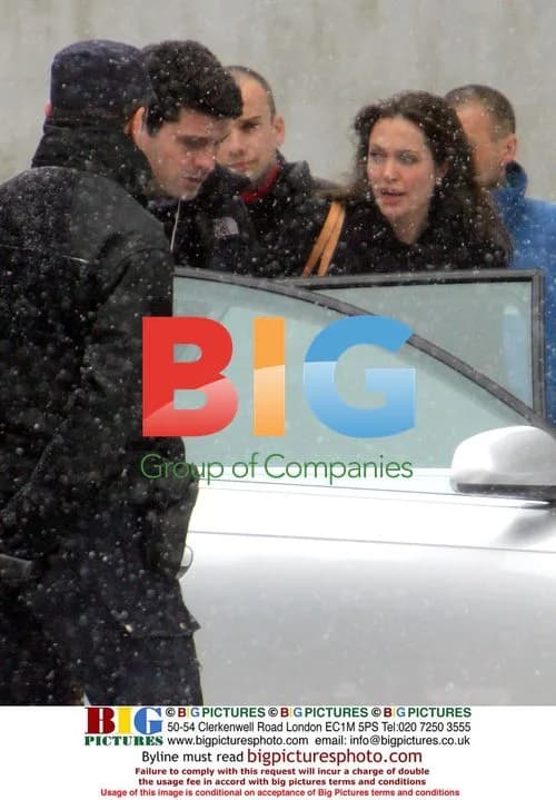 Angelina Jolie and Brad Pitt leave Davos