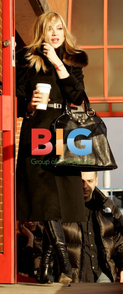 Madonna arrives at London film studio