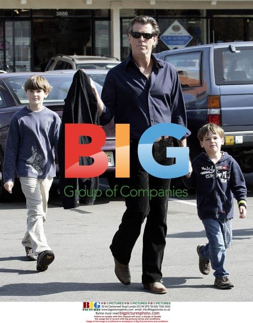 Pierce Brosnan out with sons in Malibu