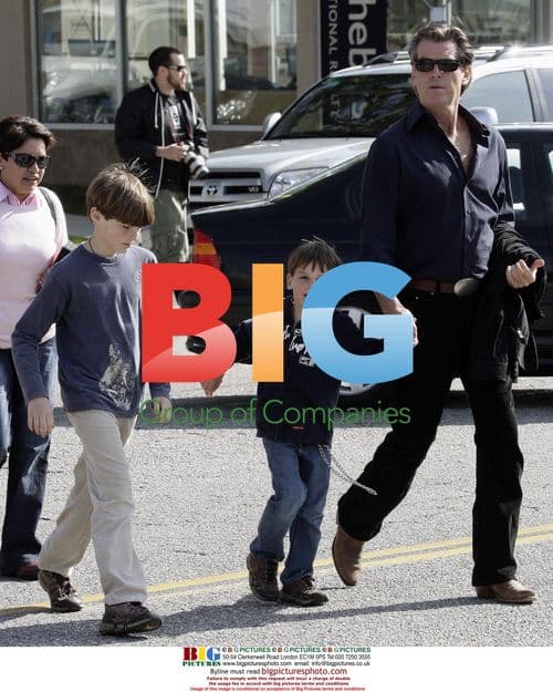 Pierce Brosnan With Sons at Pet Store