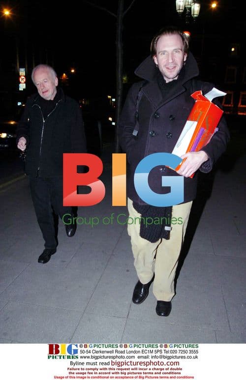 Ralph Fiennes and Ian McDiarmid walk in Dublin