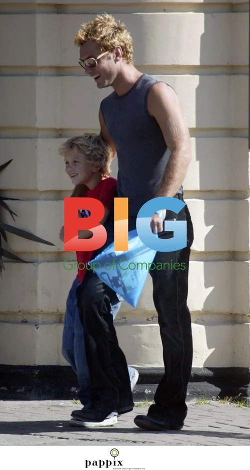 Jude Law with son Rafferty in London