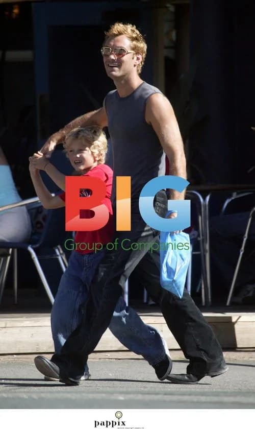 Jude Law and son Rafferty in London