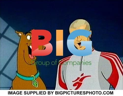 David Beckham as Cartoon w/ Scooby Doo
