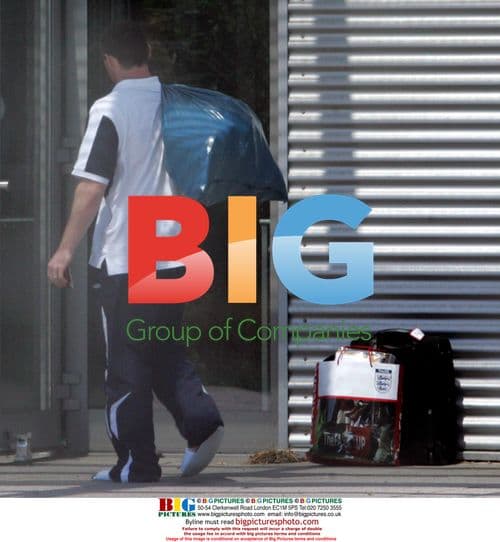 England footballers board plane after World Cup