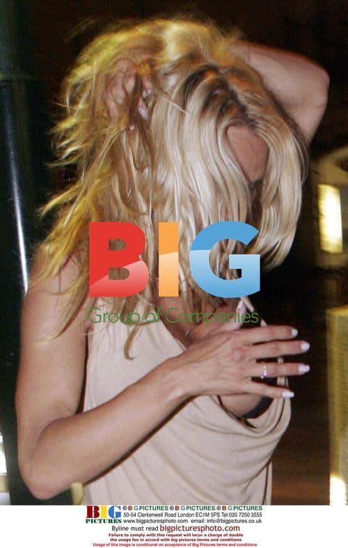 Pamela Anderson Leaves Nightclub in St. Tropez