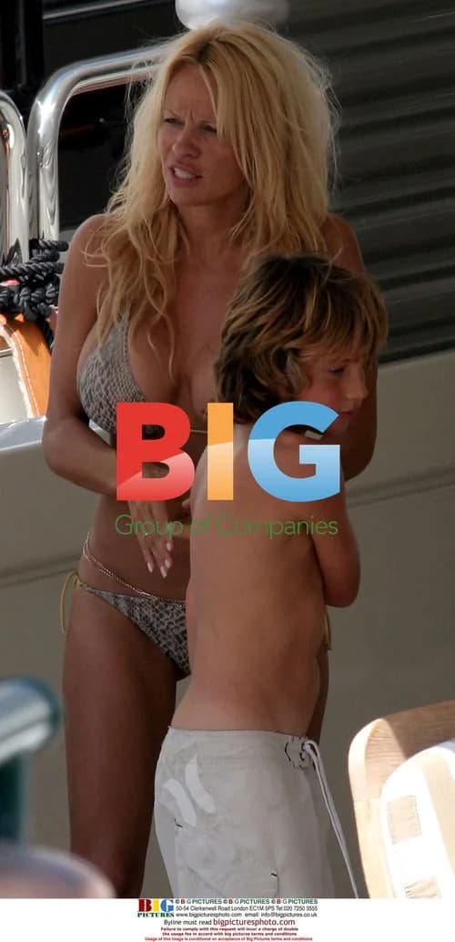 Pamela Anderson celebrates 39th birthday on yacht