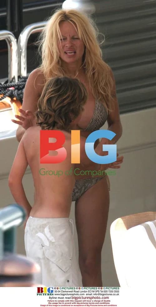 Pamela Anderson Celebrates 39th Birthday on Yacht