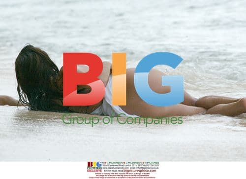 Prince Harry's 'glamour girl' Coralie on Caribbean beach