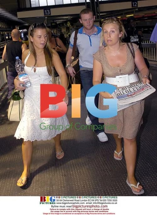 Wayne Rooney and Coleen Arrive in London