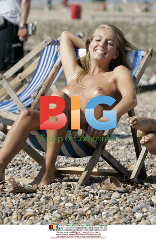 Hayley Marie and Claire strip down on the beach