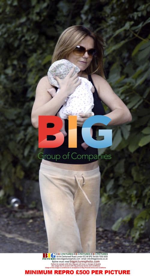 Geri Halliwell seen with daughter Bluebell