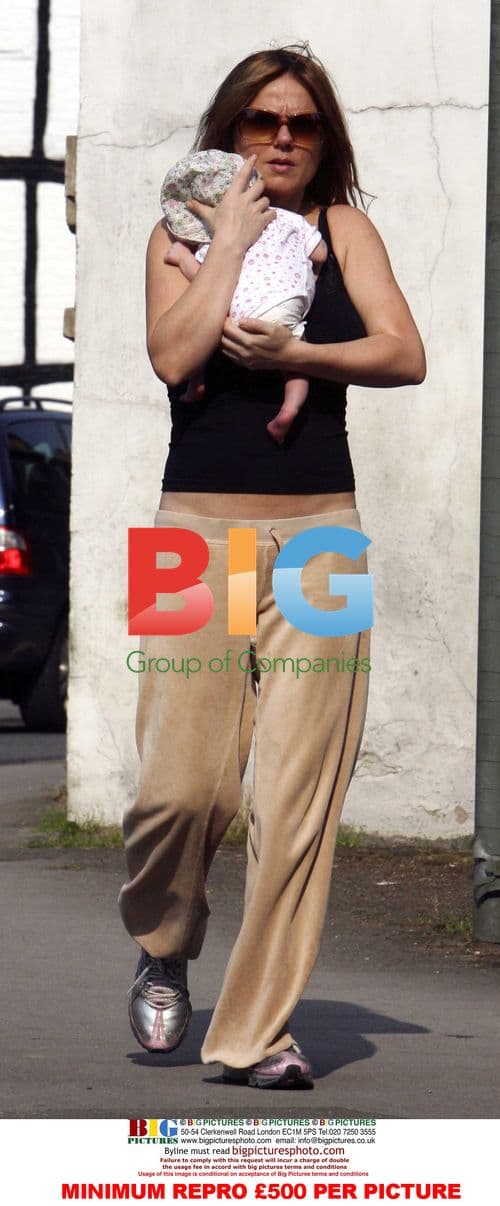 Geri Halliwell and daughter leave London post-natal clinic