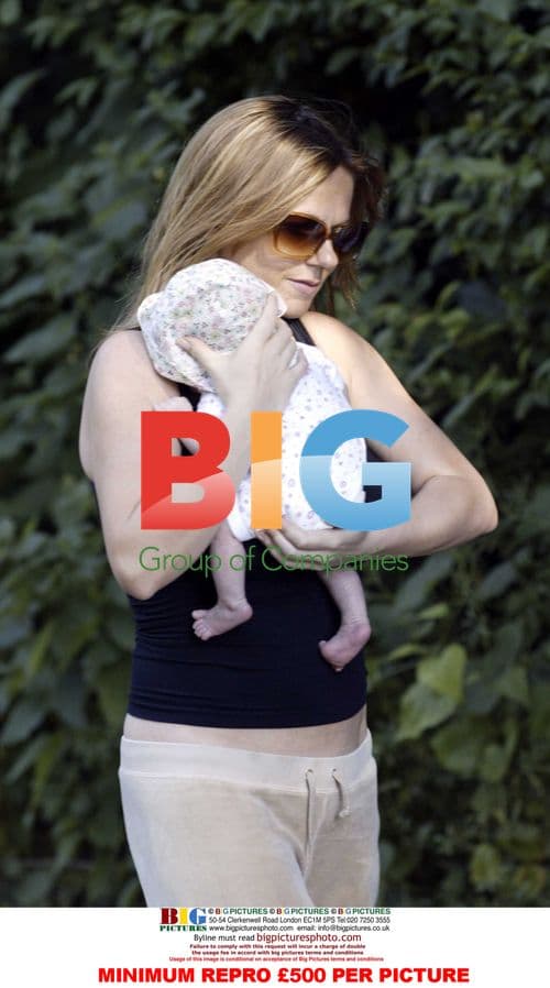 Geri Halliwell seen with daughter Bluebell
