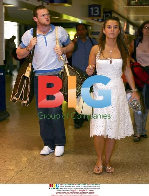 Wayne Rooney and Coleen Arrive in London