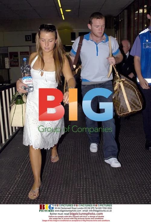 Wayne Rooney and Coleen Arrive in London