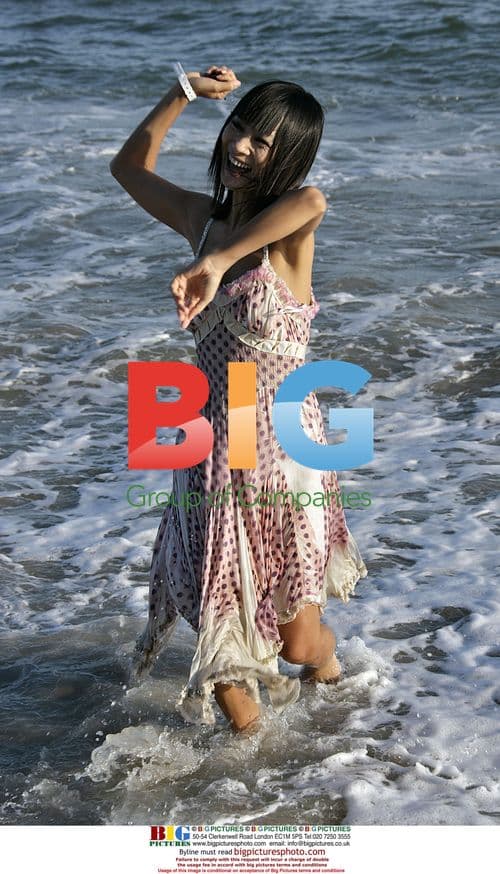 Bai-Ling poses at Lindsay Lohan's 4th of July party