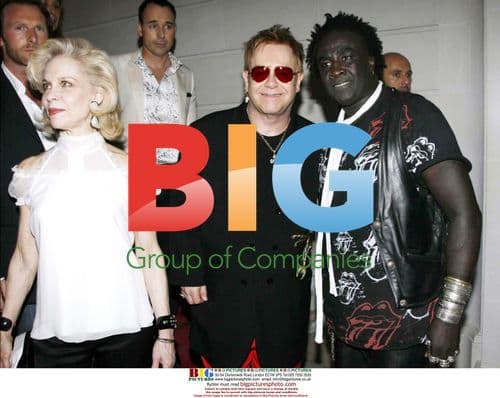 Elton John, Lynn Wyat and Mo at The Chrome Heart Party