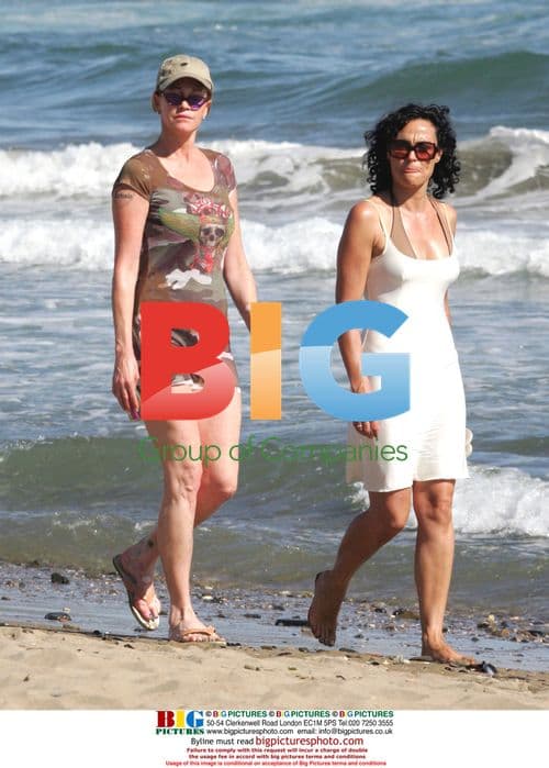 Melanie Griffith and Family Walk in Marbella